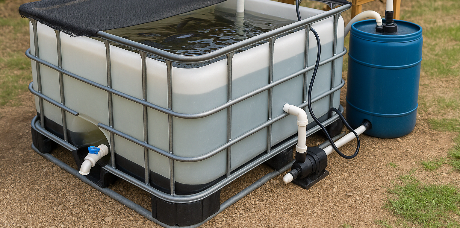 تصميم حوض سمك منزلي / سطحي لإنتاج السمك للاستهلاك العائلي