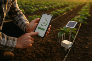 الري الذكي بحساسات رطوبة التربة