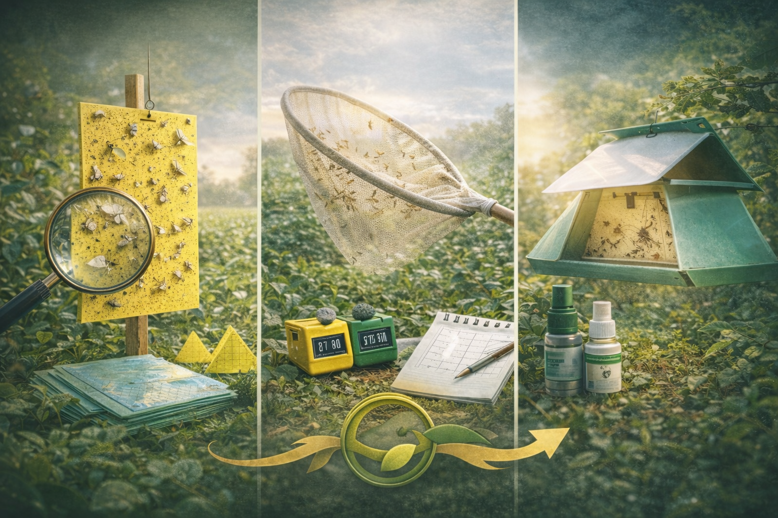 المصائد الصفراء والفرمونات لمراقبة الآفات