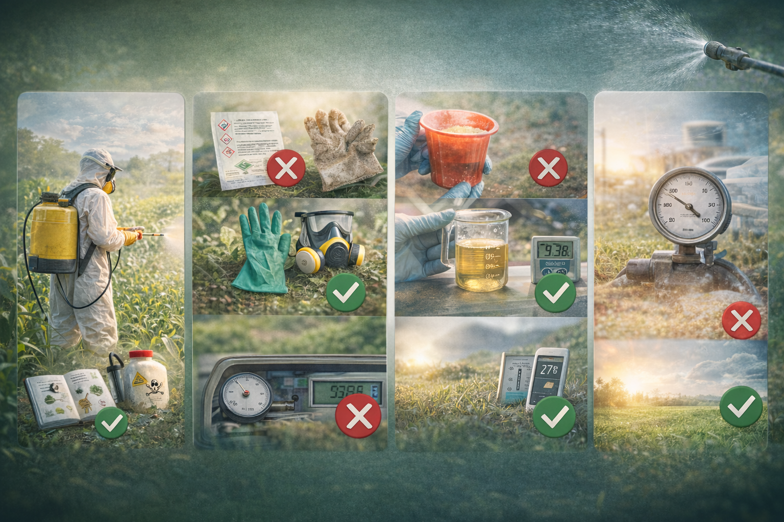 أخطاء رش المبيدات الزراعية