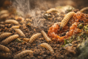 تربية يرقات الذبابة الجندية السوداء