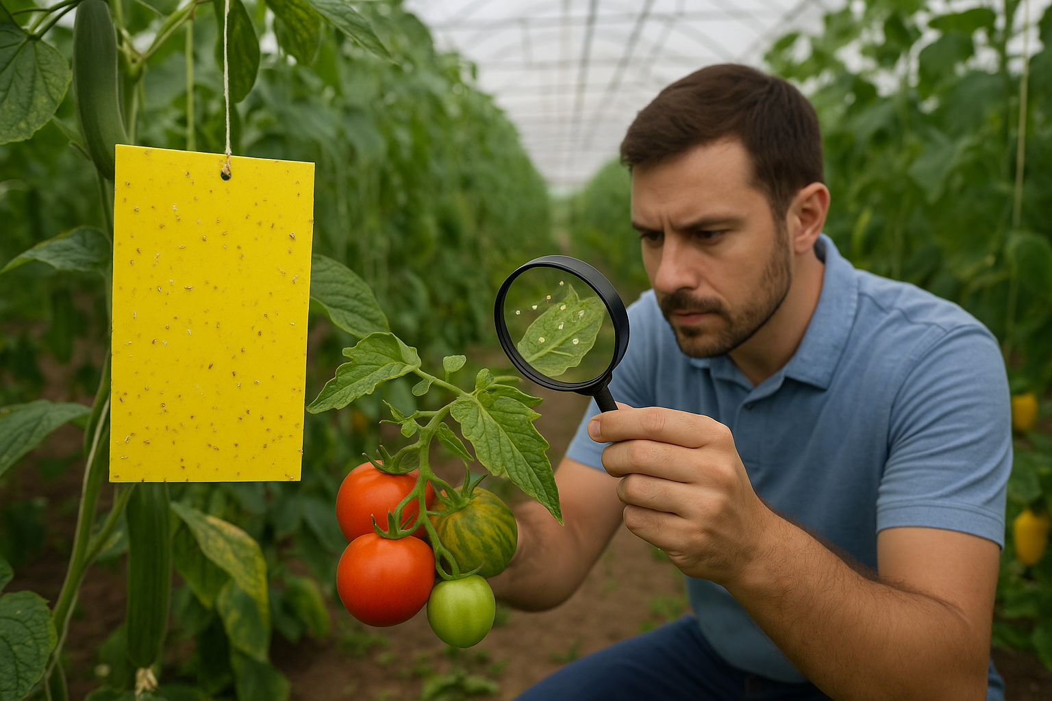 مكافحة الذبابة البيضاء في الطماطم والخيار والفلفل