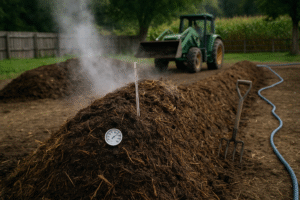 دليل عملي لتحويل روث الأبقار والأغنام إلى كومبوست عالي الجودة