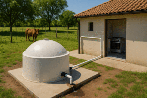 إنتاج الغاز الحيوي من روث الحيوانات