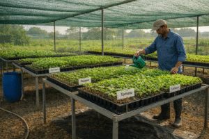 إنشاء مشتل خضروات صغير