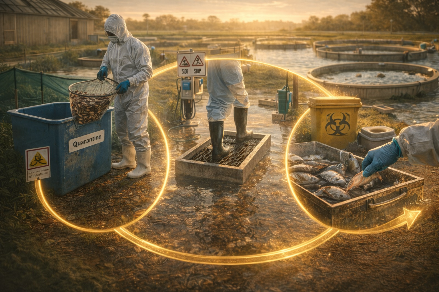 الأمن الحيوي في مزارع الأسماك