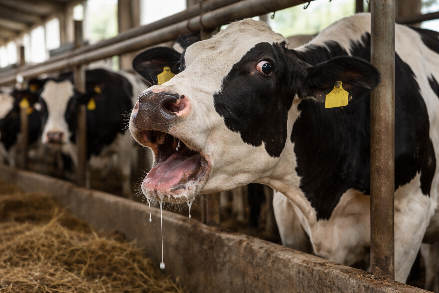 ضيق التنفس المفاجئ في الأبقار