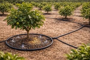 برنامج ري وتسميد أشجار الموالح الصغيرة بالتنقيط