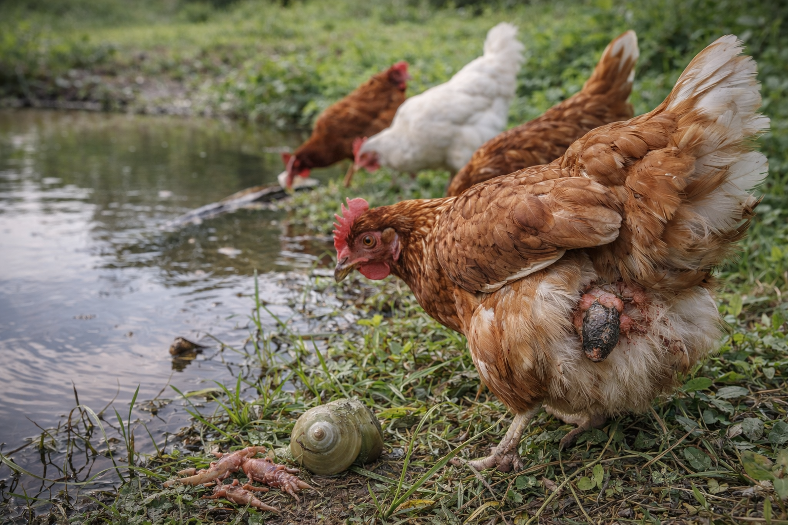 الديدان المثقوبة في الدواجن