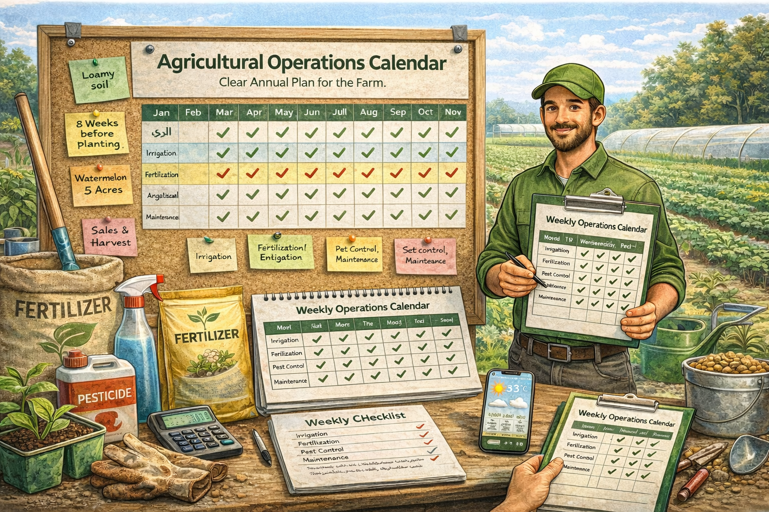 خطة سنوية للمزرعة