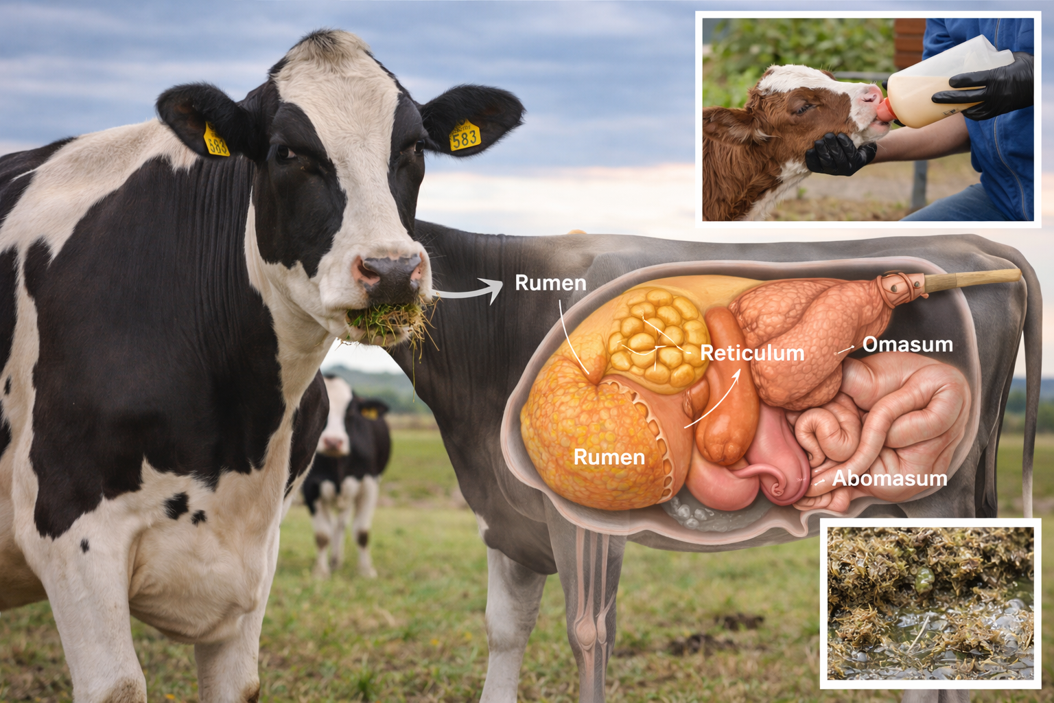 الجهاز الهضمي في الأبقار