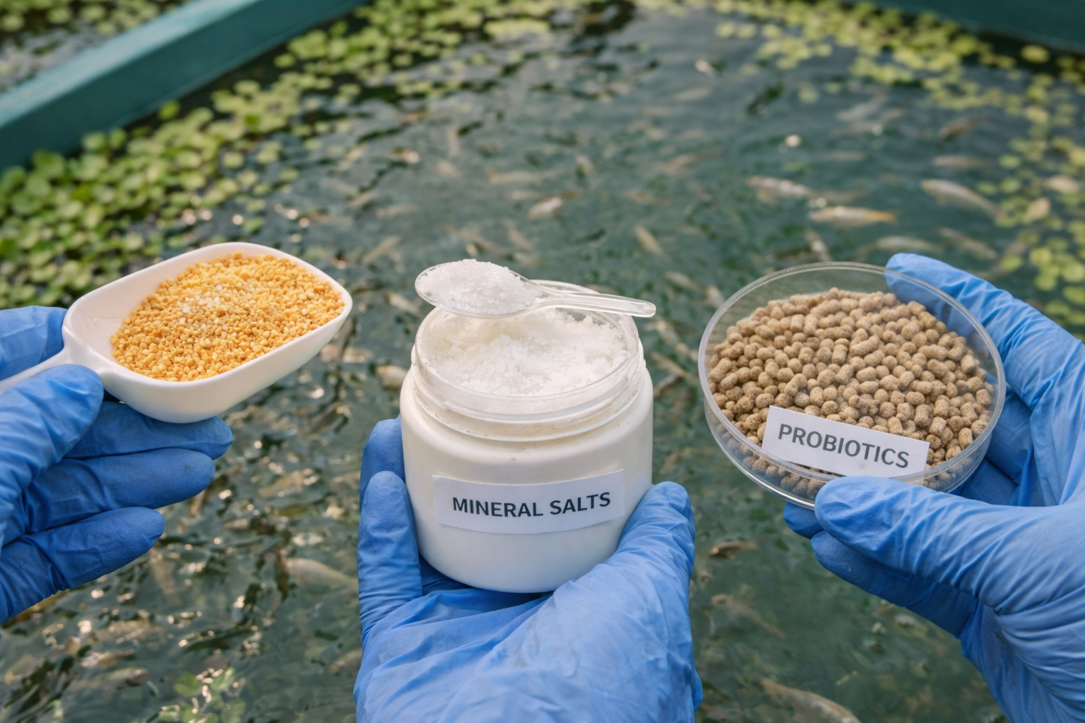 دور الإضافات الغذائية في تحسين صحة ونمو الأسماك