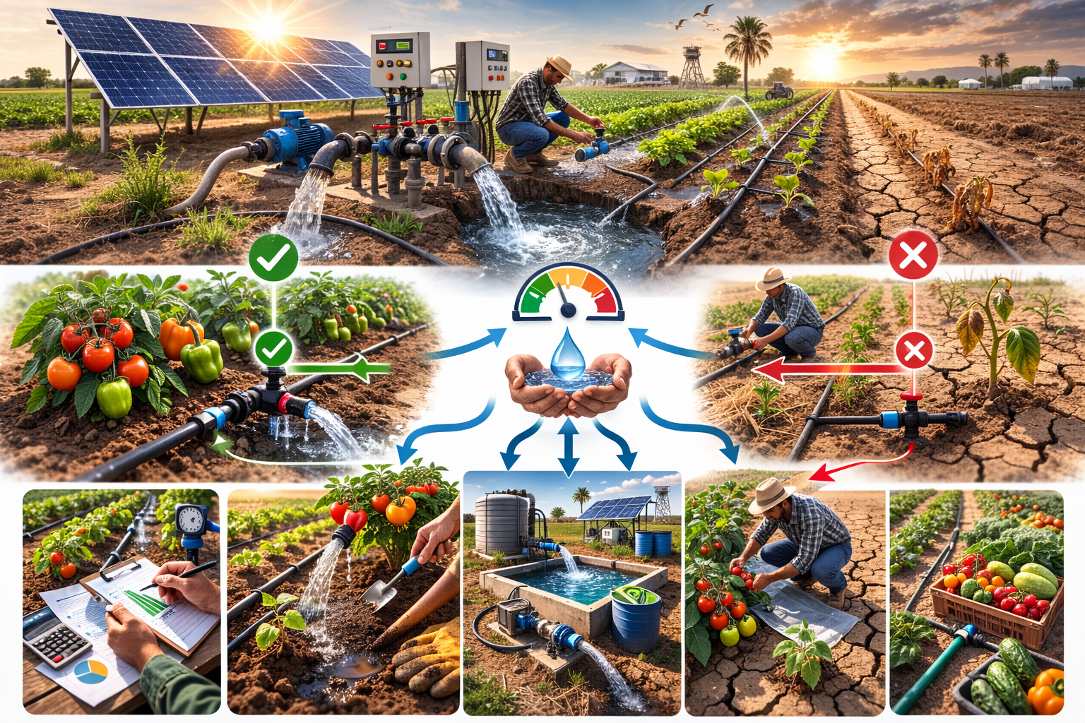 توزيع مياه الري عند الشح