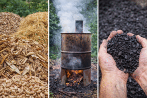 إنتاج الفحم الحيوي من المخلفات الزراعية