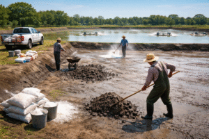 إعداد الأحواض قبل دورة التربية