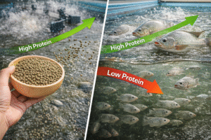 تأثير نسبة البروتين على النمو في الأسماك